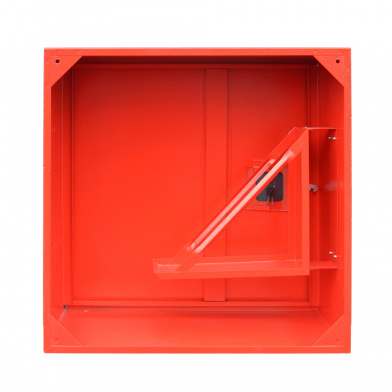 Red metal cassette for fire hose (100x100x100)