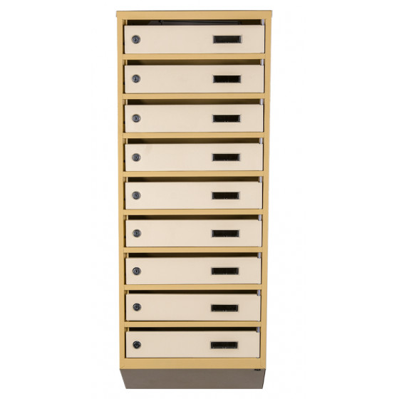 Mailbox for 9 apartments (YP-09-A beige)