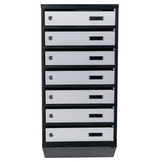 Mailbox for 7 apartments (YP-07-A black-gray)