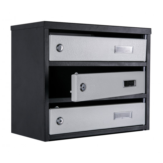 Mailbox for 7 apartments (YP-07-A black-gray)