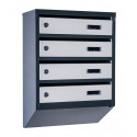 Mailbox for 4 apartments (YP-04-A anthracite-gray)