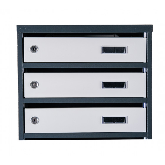 Mailbox for 4 apartments (YP-04-A anthracite-gray)
