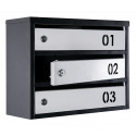 Mailbox for 4 apartments (YP-04-B black-gray)