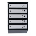 Ящик почтовый на 5 квартир (ЯП-05-B черно-серый)