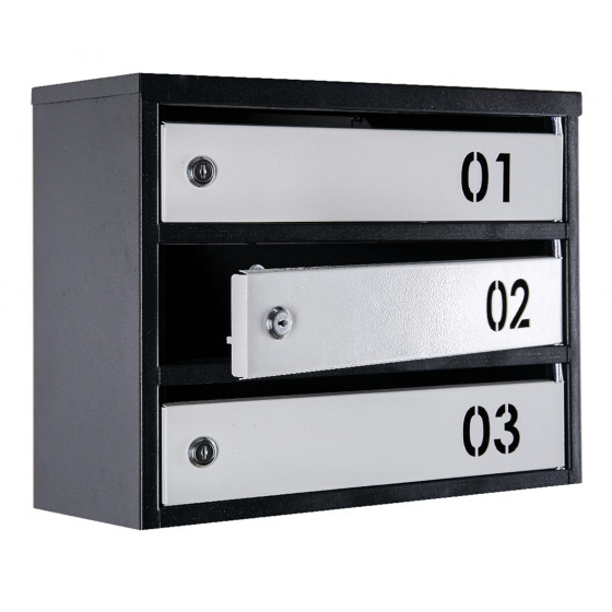 Mailbox for 5 apartments (YP-05-B black-gray)