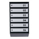 Mailbox for 6 apartments (YP-06-B black-gray)