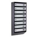 Mailbox for 8 apartments (YP-08-B black-gray)