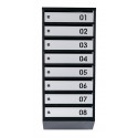 Mailbox for 8 apartments (YP-08-B black-gray)