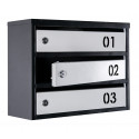 Mailbox for 8 apartments (YP-08-B black-gray)