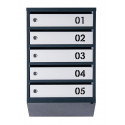 Ящик поштовий на 5 квартир (ЯП-05-B антрацитово-сірий)