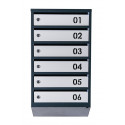 Ящик почтовый на 6 квартир (ЯП-06-B антрацитово-серый)