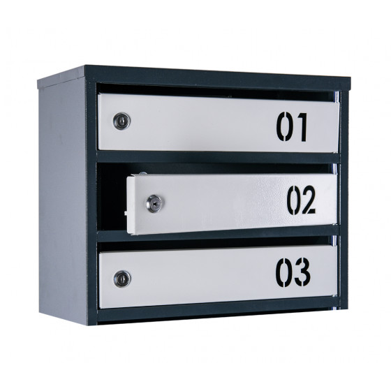 Mailbox for 7 apartments (YP-07-B anthracite-gray)