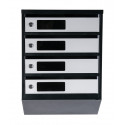 Mailbox for 4 apartments (YP-04-C black-gray)
