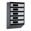 Mailbox for 5 apartments (YP-05-C black-gray)