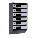 Mailbox for 6 apartments (YP-06-C black-gray)