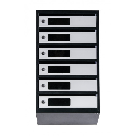 Mailbox for 6 apartments (YP-06-C black-gray)