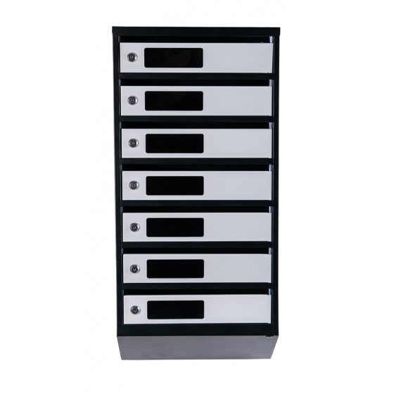 Mailbox for 7 apartments (YP-07-C black-gray)