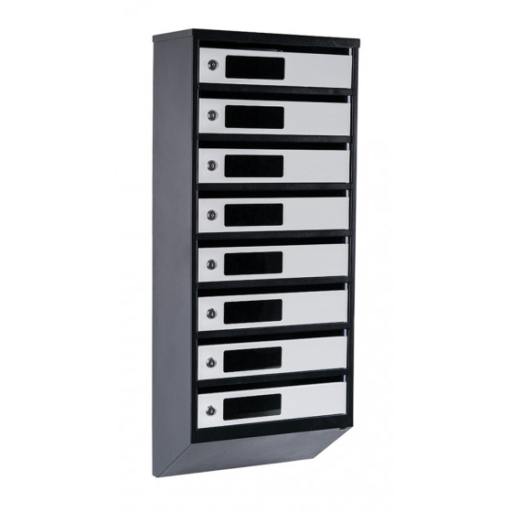 Mailbox for 8 apartments (YP-08-C black-gray)