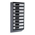 Mailbox for 8 apartments (YP-08-C black-gray)