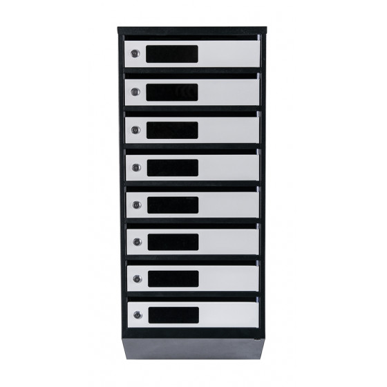 Mailbox for 8 apartments (YP-08-C black-gray)