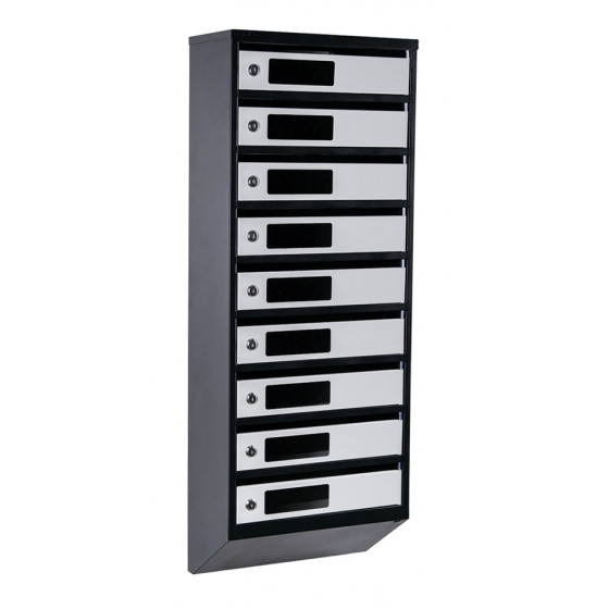 Mailbox for 9 apartments (YP-09-A black-gray)