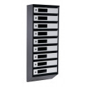 Mailbox for 9 apartments (YP-09-A black-gray)