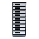 Mailbox for 9 apartments (YP-09-A black-gray)