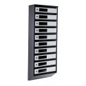 Mailbox for 10 apartments (YP-10-A black-gray)