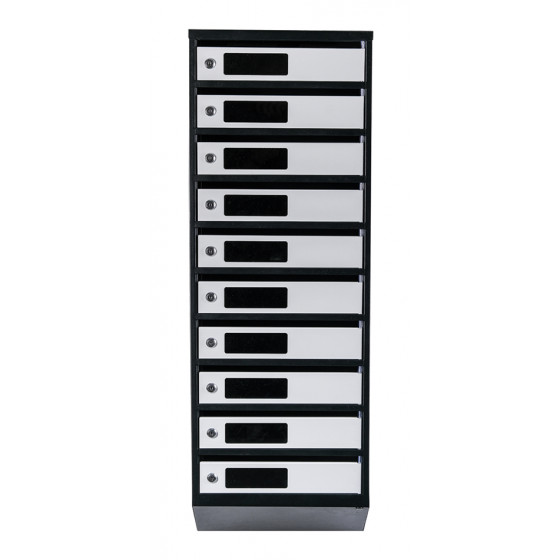 Mailbox for 10 apartments (YP-10-A black-gray)