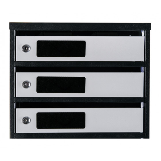 Mailbox for 10 apartments (YP-10-A black-gray)