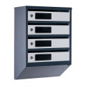 Mailbox for 4 apartments (YP-04-C anthracite-gray)