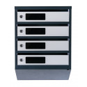 Mailbox for 4 apartments (YP-04-C anthracite-gray)