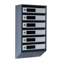 Mailbox for 6 apartments (YP-06-C anthracite-gray)
