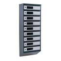 Mailbox for 9 apartments (YP-09-C anthracite-gray)