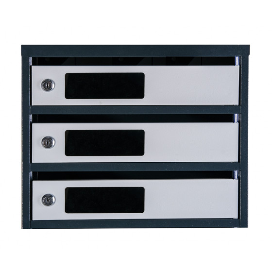 Mailbox for 10 apartments (YP-10-C anthracite-gray)