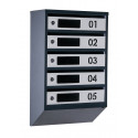 Mailbox for 5 apartments (YP-05-D anthracite-gray)
