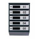 Mailbox for 5 apartments (YP-05-D anthracite-gray)