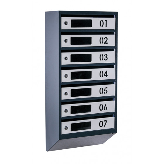 Mailbox for 7 apartments (YP-07-D anthracite-gray)