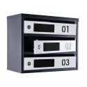 Mailbox for 4 apartments (YP-04-D black-gray)