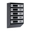 Mailbox for 5 apartments (YP-05-D black-gray)