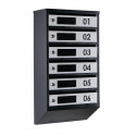 Mailbox for 6 apartments (YP-06-D black-gray)