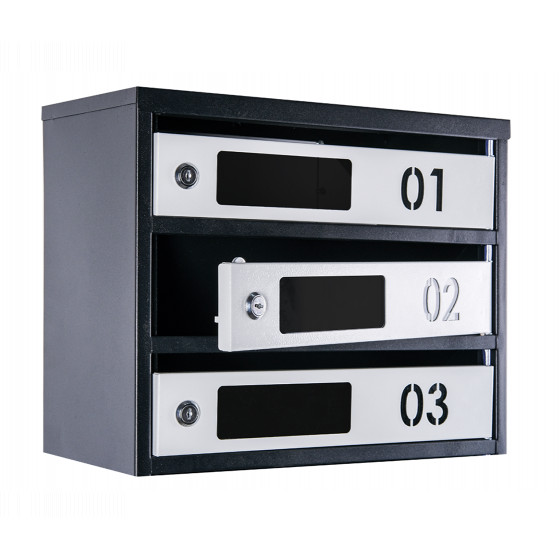 Mailbox for 6 apartments (YP-06-D black-gray)