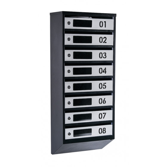 Mailbox for 8 apartments (YP-08-D black-gray)