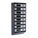 Mailbox for 8 apartments (YP-08-D black-gray)