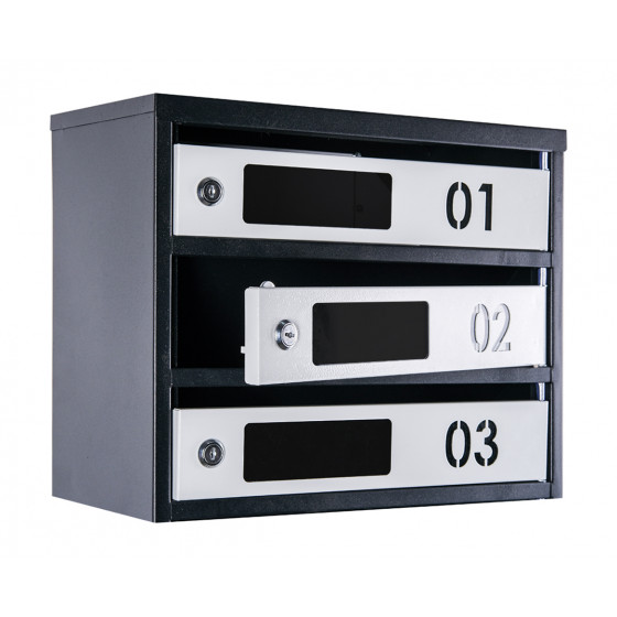 Mailbox for 8 apartments (YP-08-D black-gray)