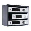 Mailbox for 9 apartments (YP-09-D black-gray)