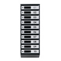 Mailbox for 10 apartments (YP-10-D black-gray)