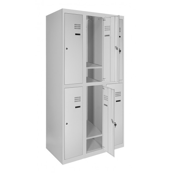 Metal wardrobes for changing rooms with an lower shelf SOM np 2/30/3 (2/40/3)