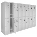 Metal wardrobes for changing rooms with an lower shelf SOM np 2/30/8 (2/40/8)
