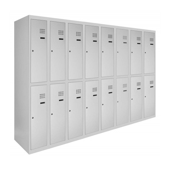 Metal wardrobes for changing rooms with an lower shelf SOM np 2/30/8 (2/40/8)